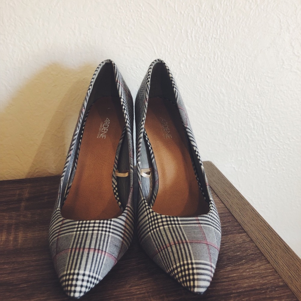 Plaid heels